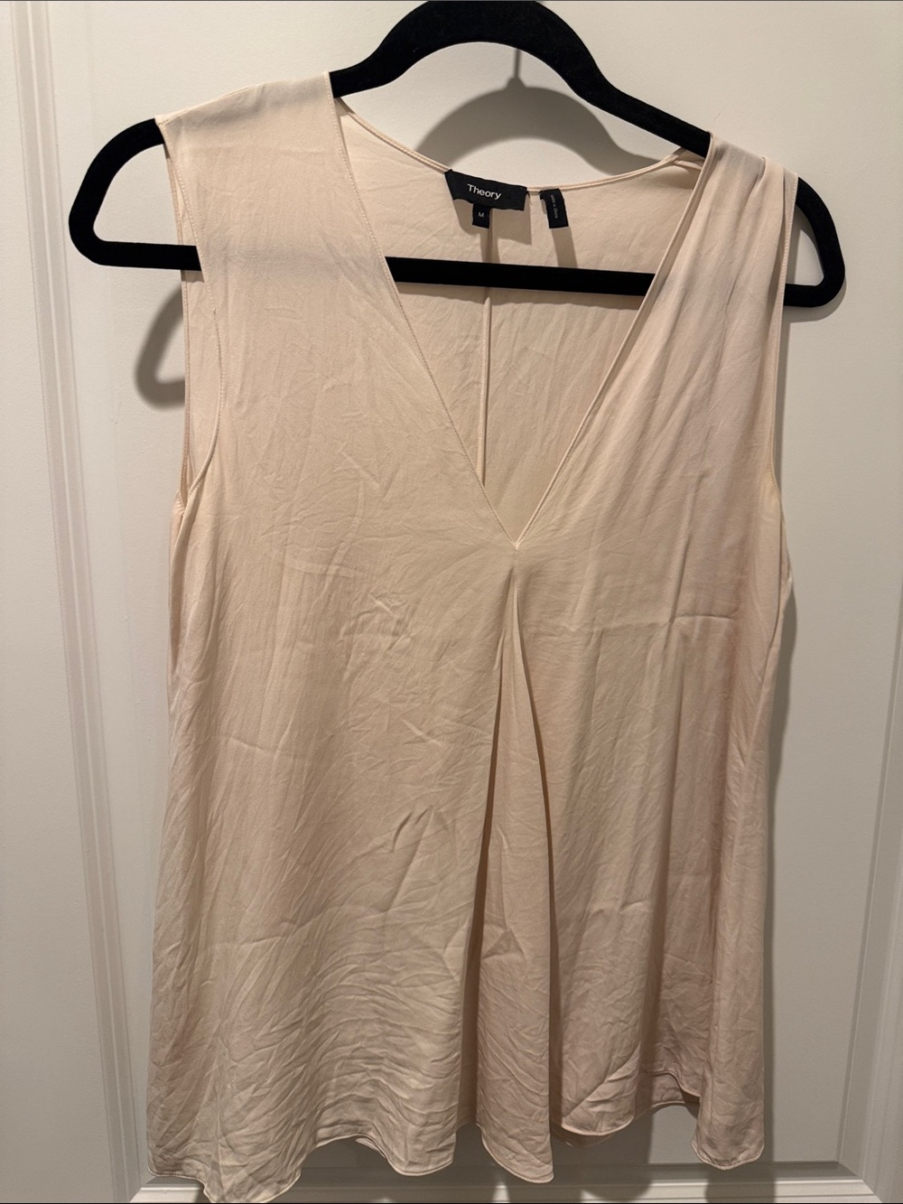 Theory cream blouse